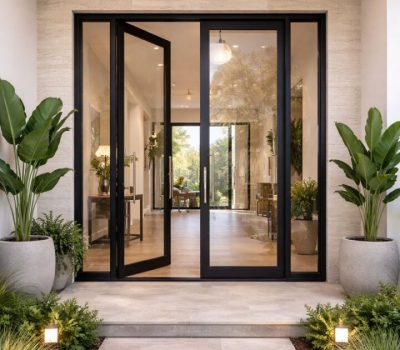 portas de vidro